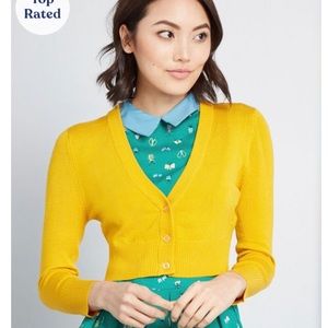 ModCloth Honey Yellow Dream of the Crop Cardigan